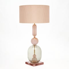 Murano Glass Modernist Pink Table Lamps