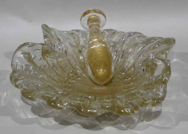 Murano Glass Mortar and Pestle with Gold Flecks For Sale at 1stDibs
