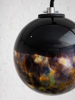 Murano Glass Multi-Color Globe Pendant Description