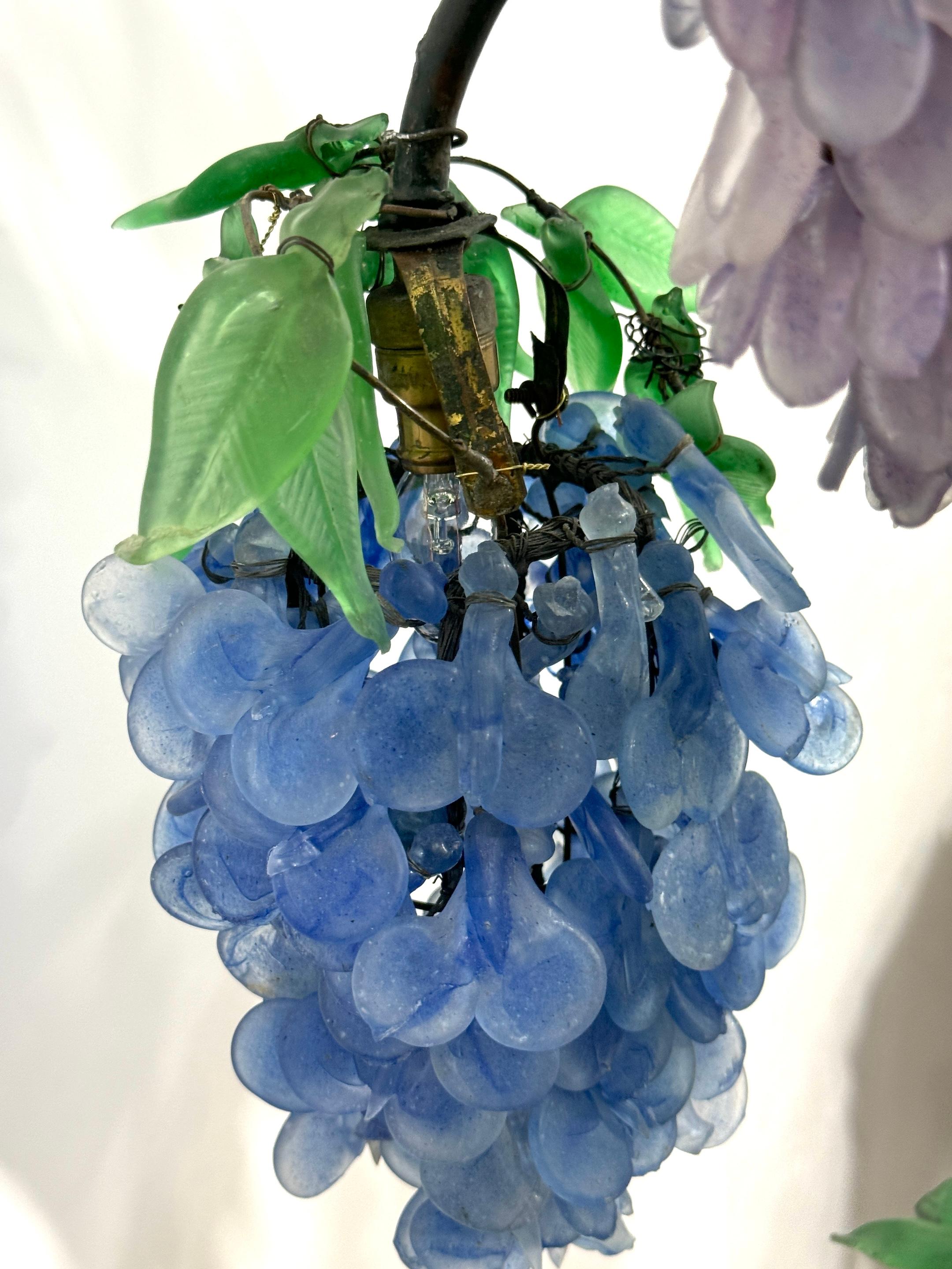Murano Glass Multi-Colored Wisteria 7 Tiered Table Lamp, Circa 1950 2