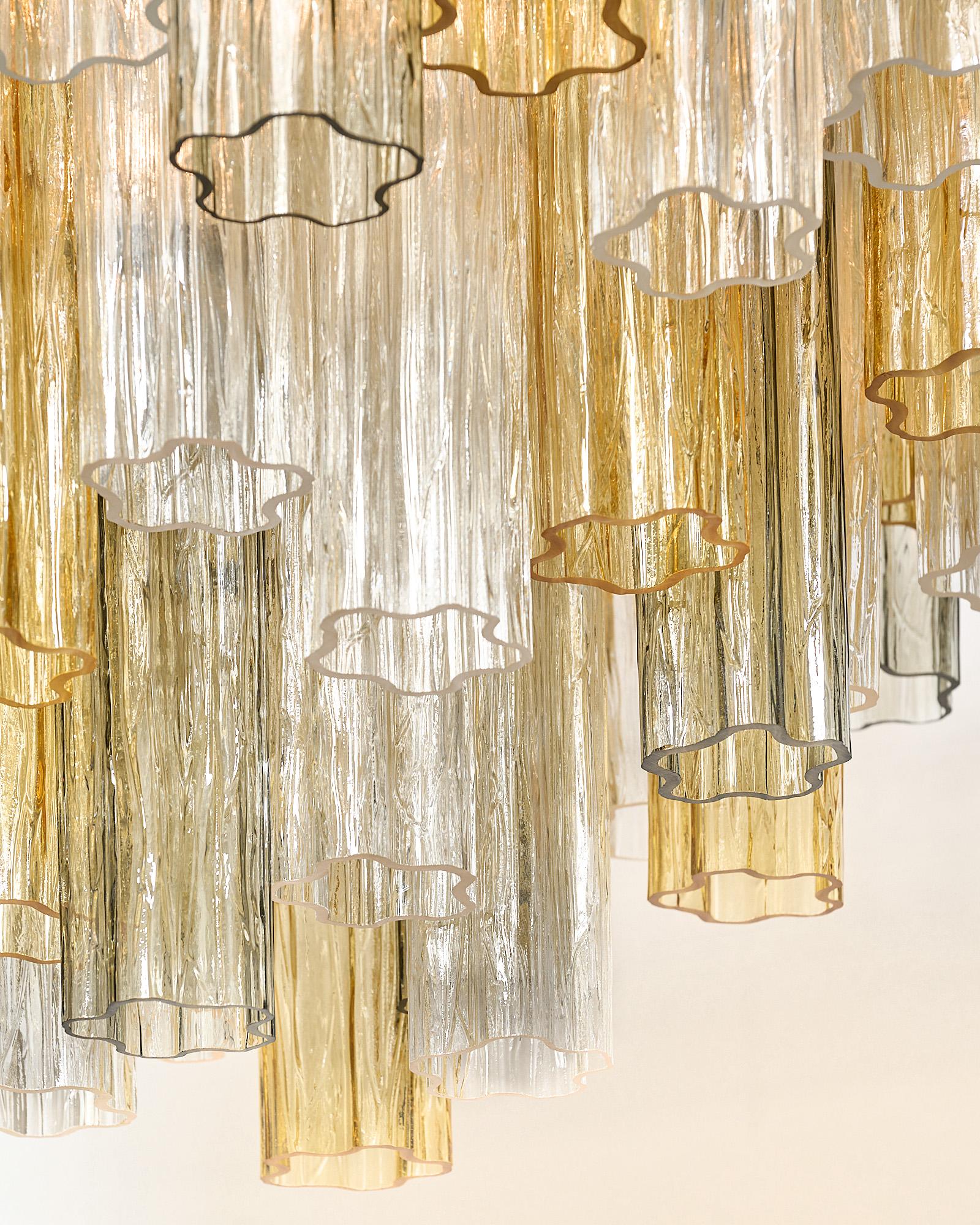 XXIe siècle et contemporain Lustre Tronchi multicolore en verre de Murano en vente