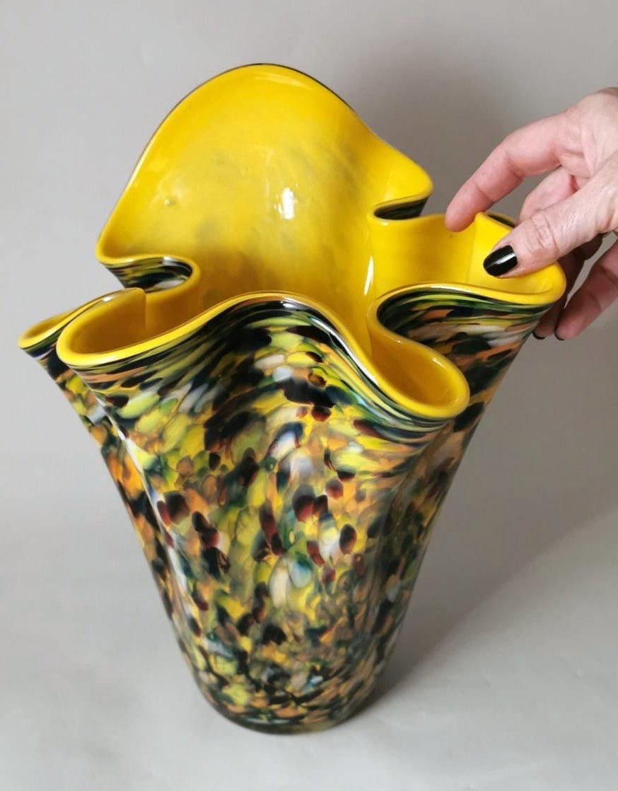 Murano Glass Multicolored Vase Mod. 