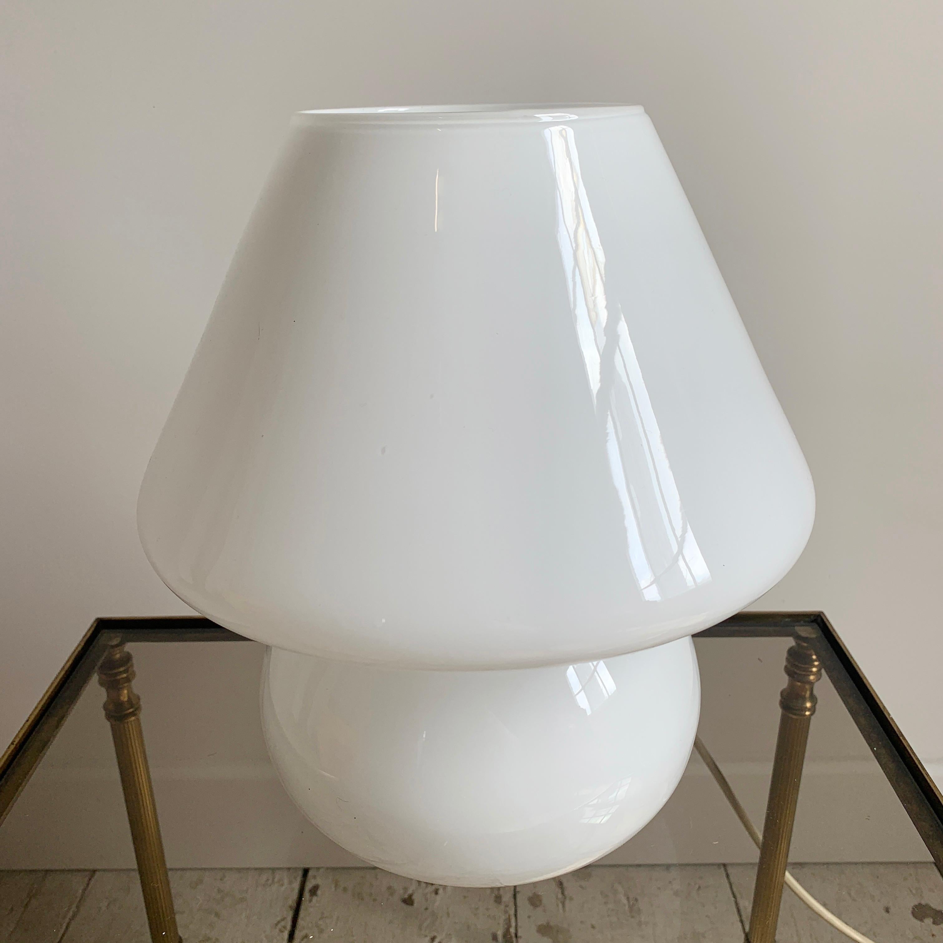 glass mushroom lamp vintage