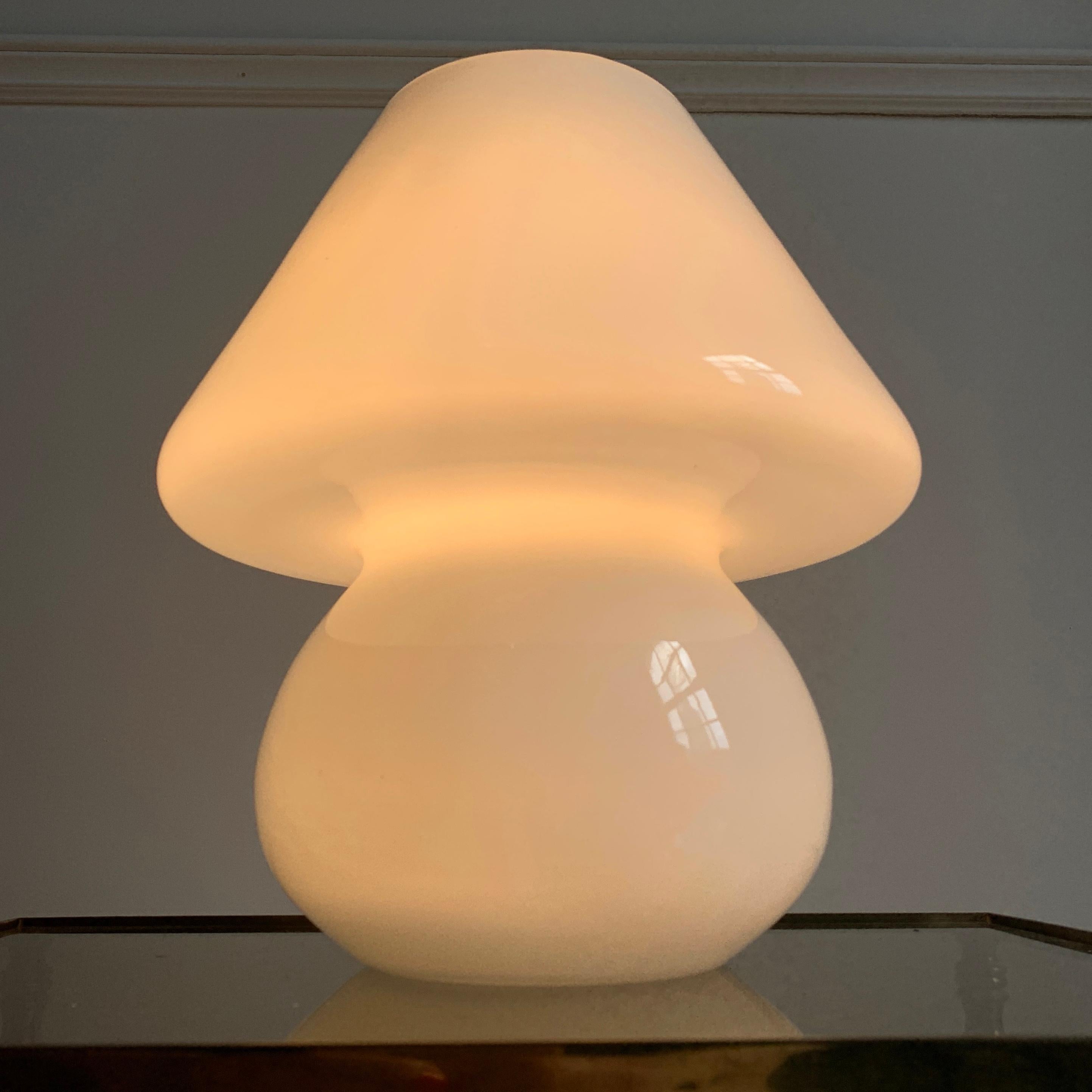 mushroom lamp glass