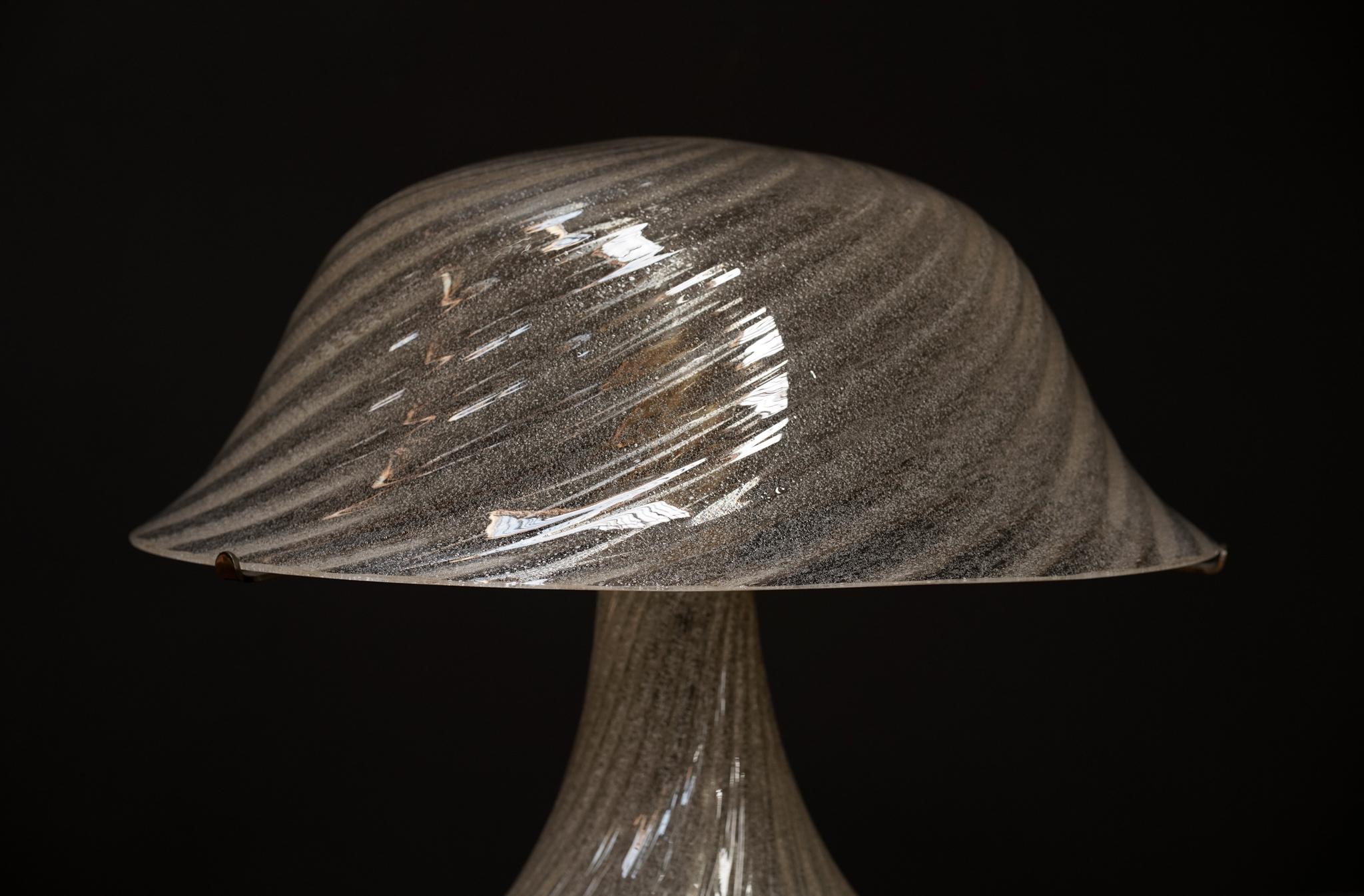 Italian Murano Glass Mushroom Lamp For Sale