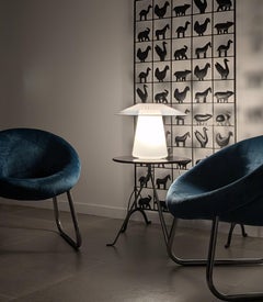 Murano Glass Mushroom Lamp with Jellyfish Effect, 1980s