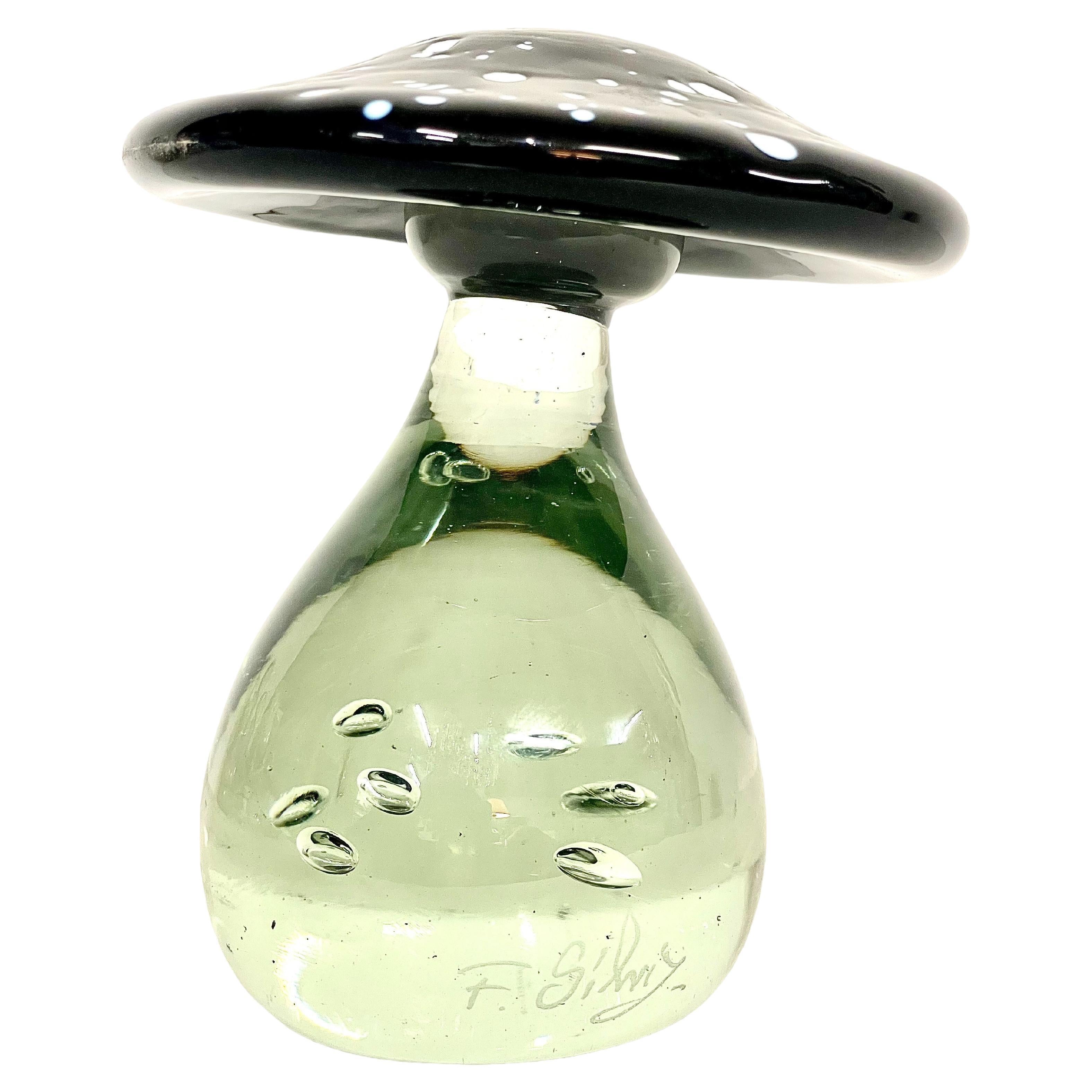 Murano Glass Mushroom Ornament or Paperweight For Sale