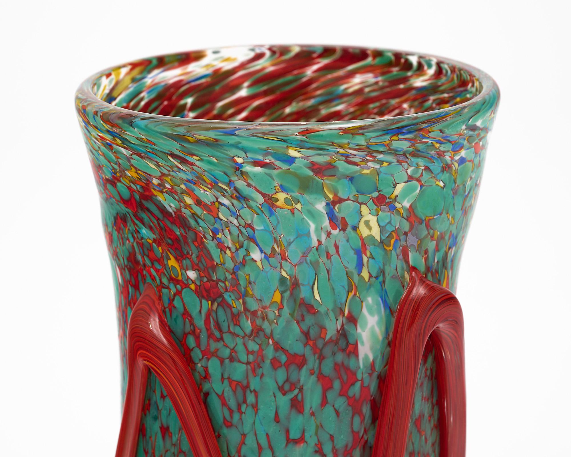 Italian Murano Glass Mutlicolored Vase