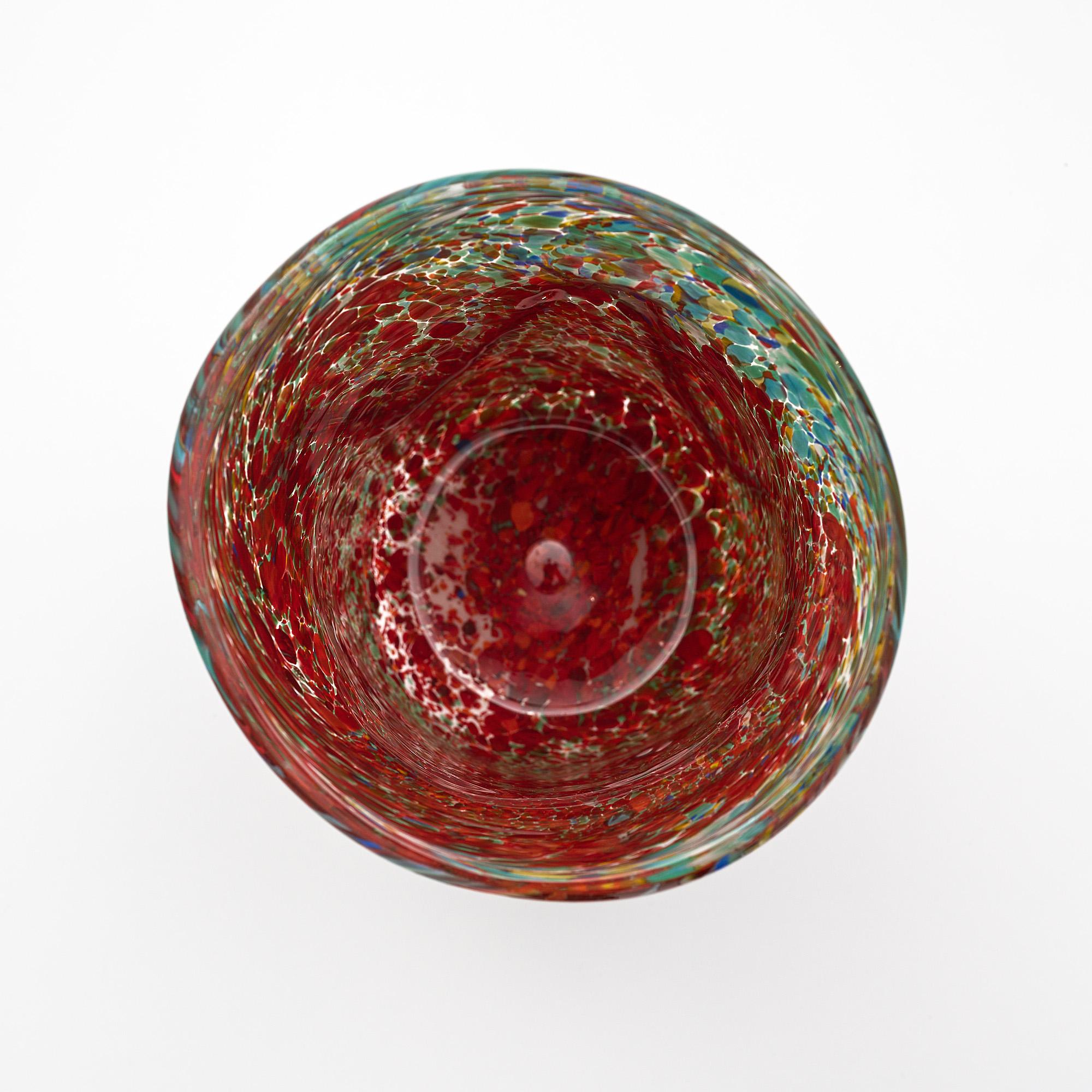 Murano Glass Mutlicolored Vase In Good Condition In Austin, TX
