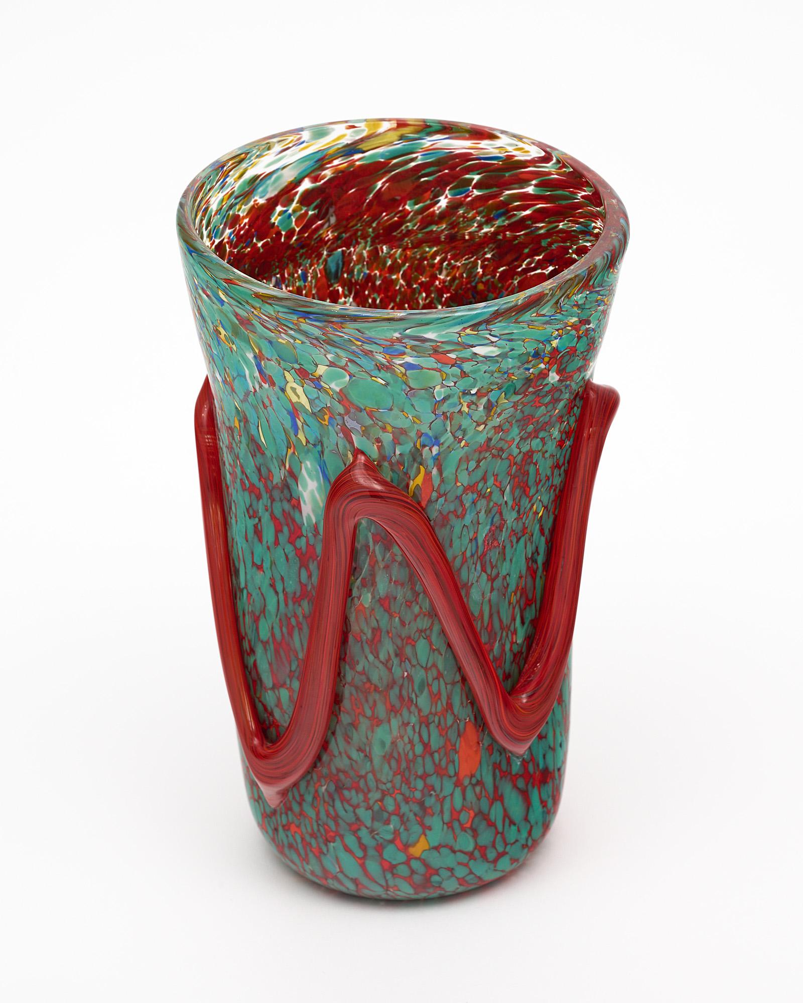 Contemporary Murano Glass Mutlicolored Vase