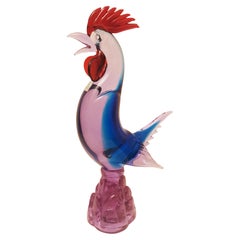 Vintage Vitange Murano Glass Neodymium Alexandrite Sommerso Rooster