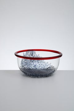 Murano Glass Neverrino Bowl by Luciano Vistosi for Vistosi