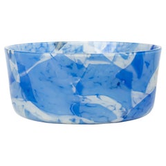 Murano Glass Nougat Blue Bowl Large by Stories of Italy