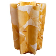 Murano Glass Nougat Karkadè Bucket Vase by Stories of Italy