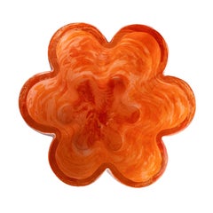 Murano Glass Nougat Orange Bucket Vase by Stories of Italy