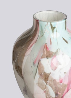 Murano Glass Nougat Winter Olla Vase Tall by Stories of Italy