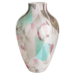 Murano Glas Nougat Winter Olla Vase Groß von Stories Of Italy