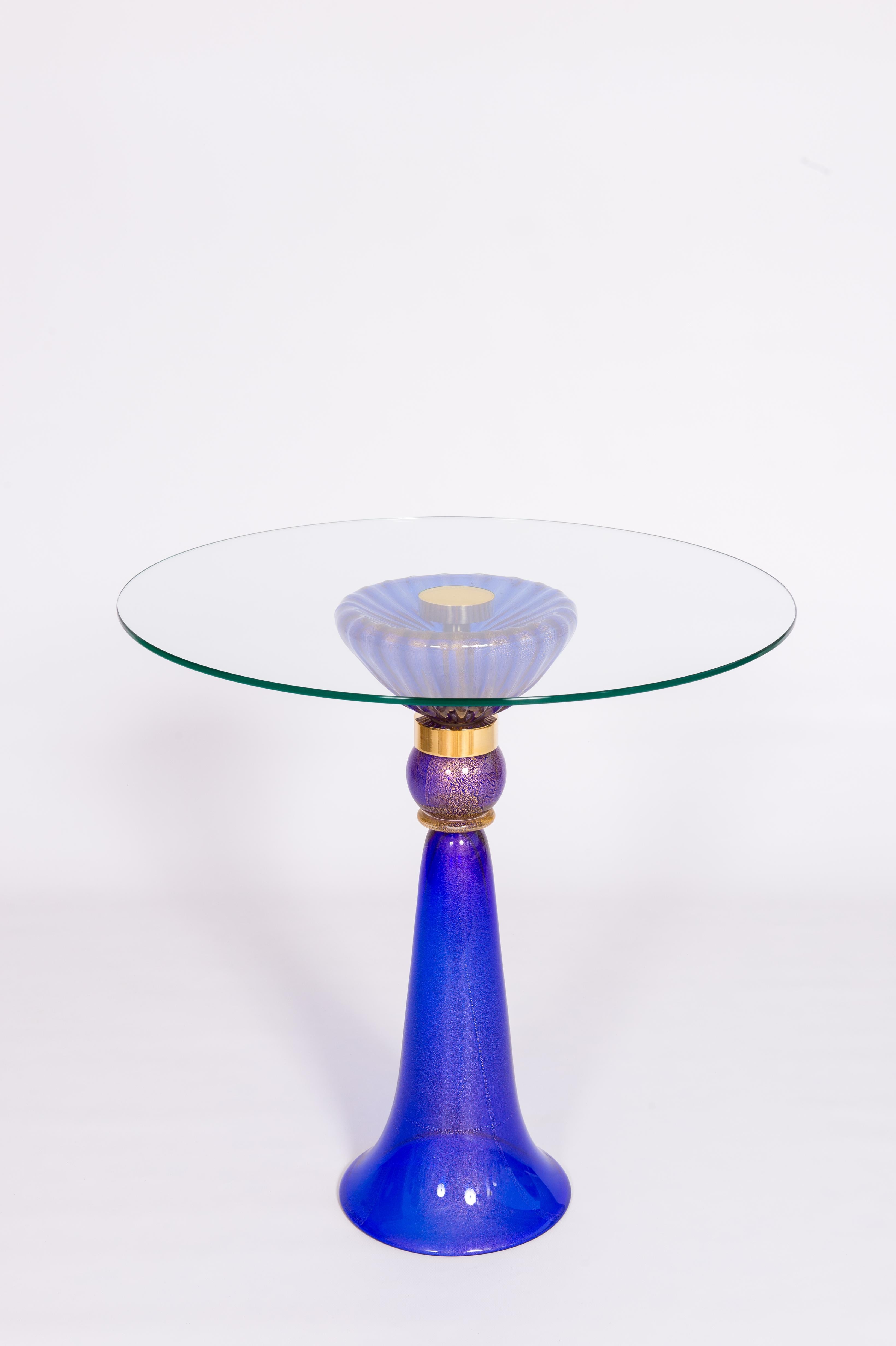 Moderne Table d'appoint en verre de Murano par Vintage Murano Gallery dans les années 1980 en vente