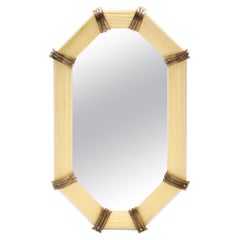Miroir octogonal "Rigadin" en verre de Murano