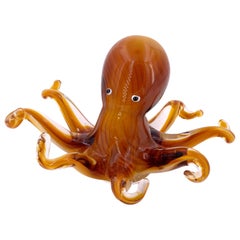 Murano Glass Octopus Sculpture Paperweight