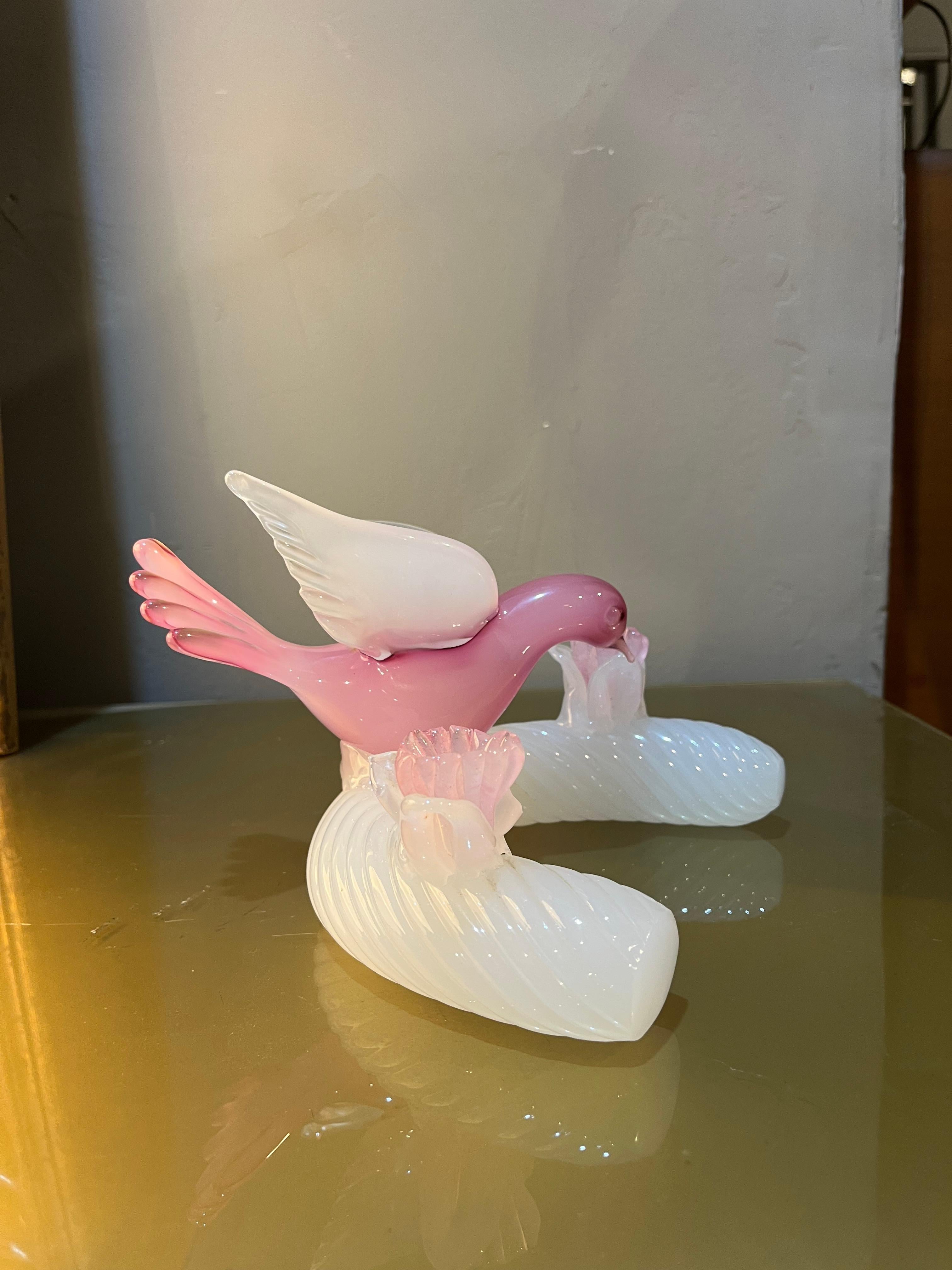 Murano glass on copper dove from the 1950s by Archimede Seguso in vendita 5