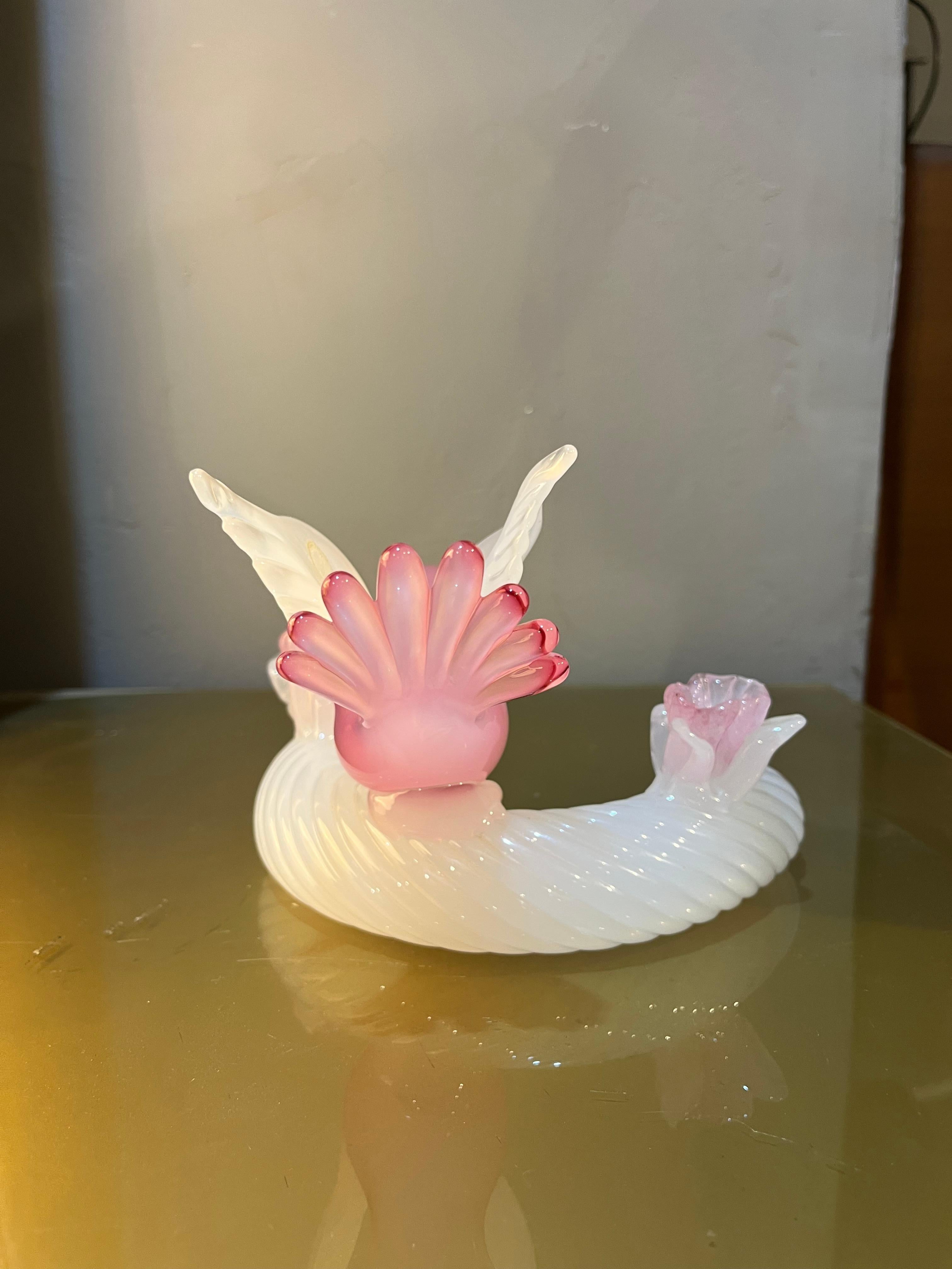 Murano glass on copper dove from the 1950s by Archimede Seguso in vendita 7