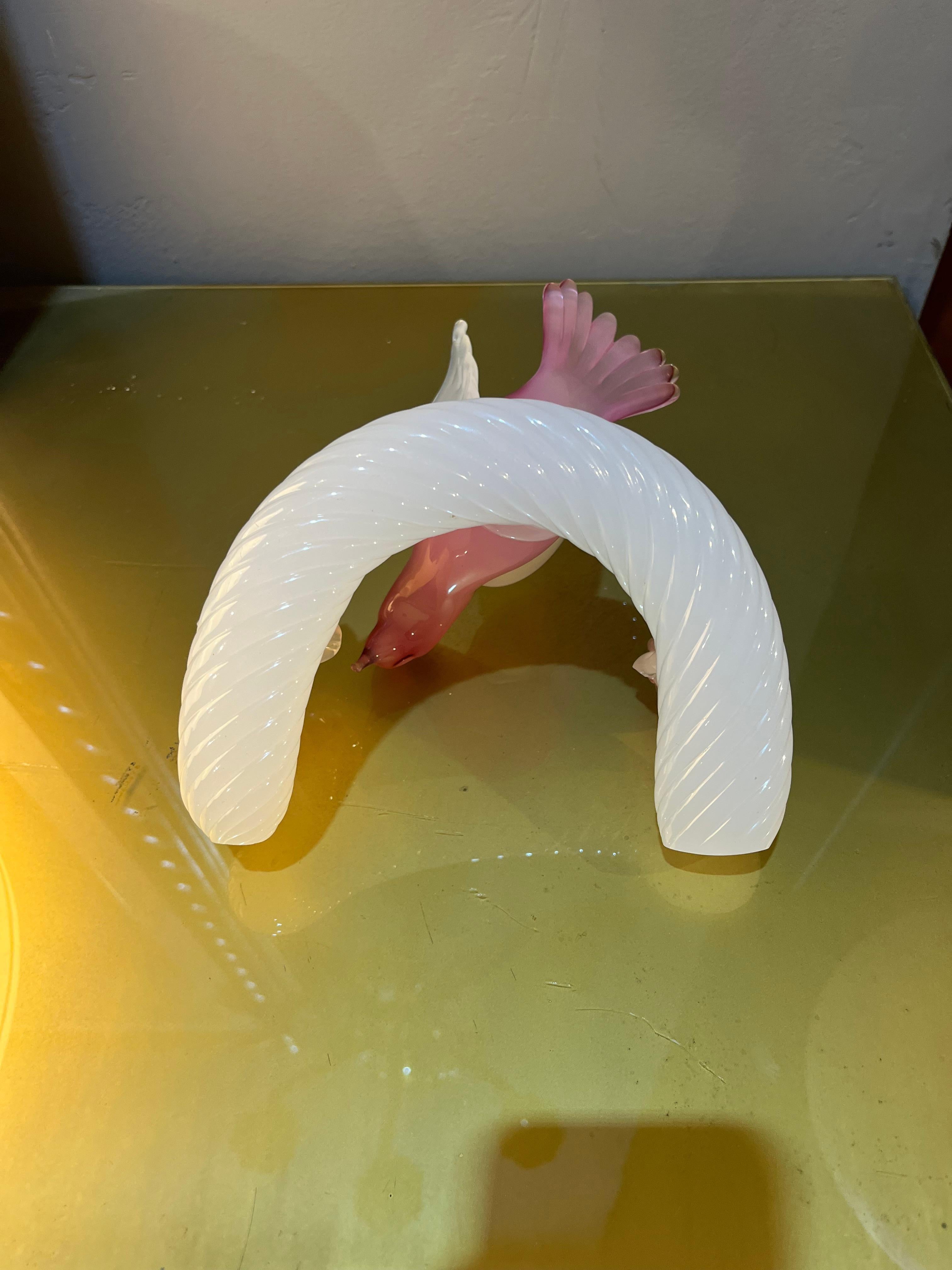Italian Murano glass on copper dove from the 1950s by Archimede Seguso in vendita