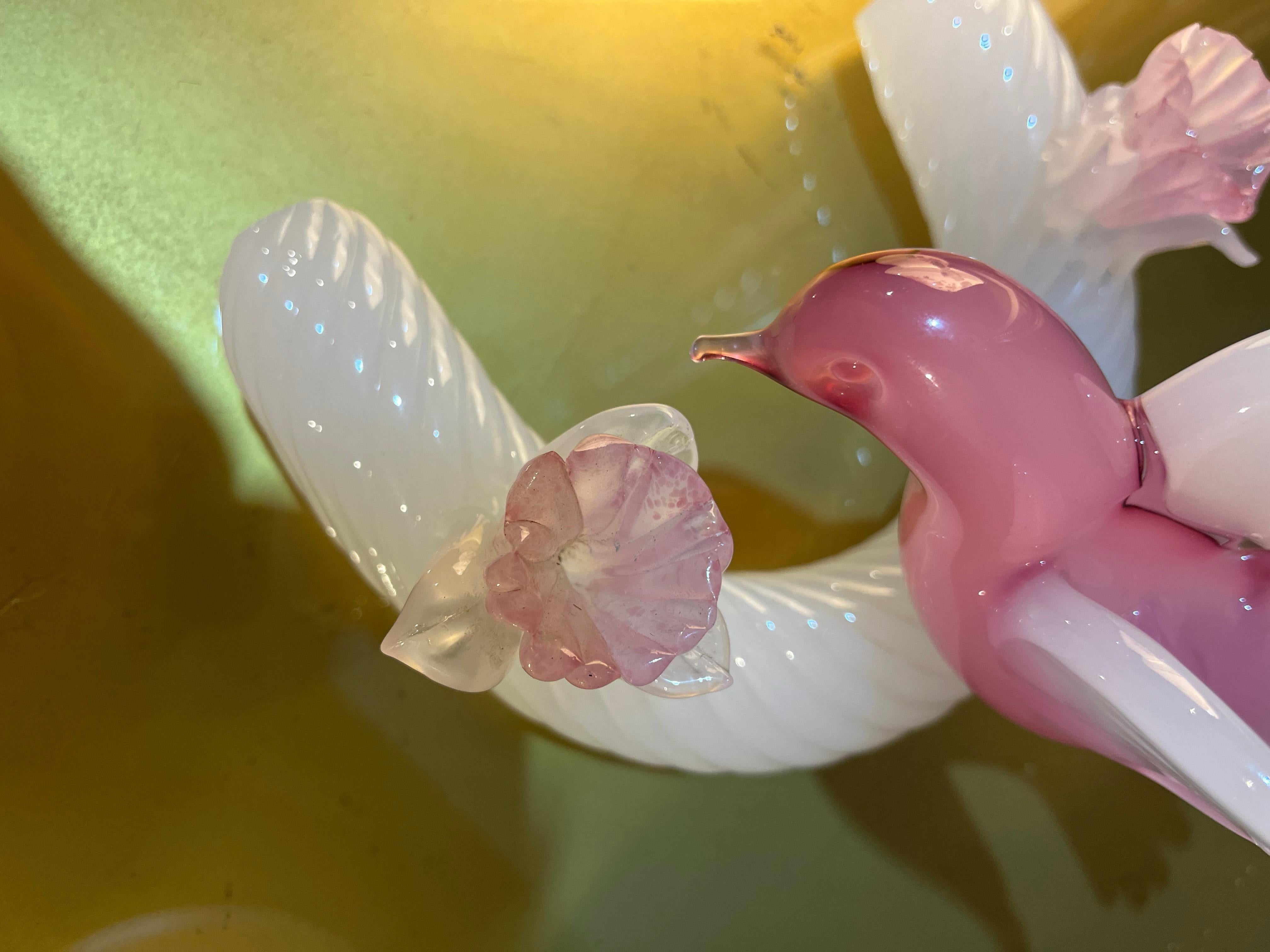Murano glass on copper dove from the 1950s by Archimede Seguso In condizioni buone in vendita a Catania, IT