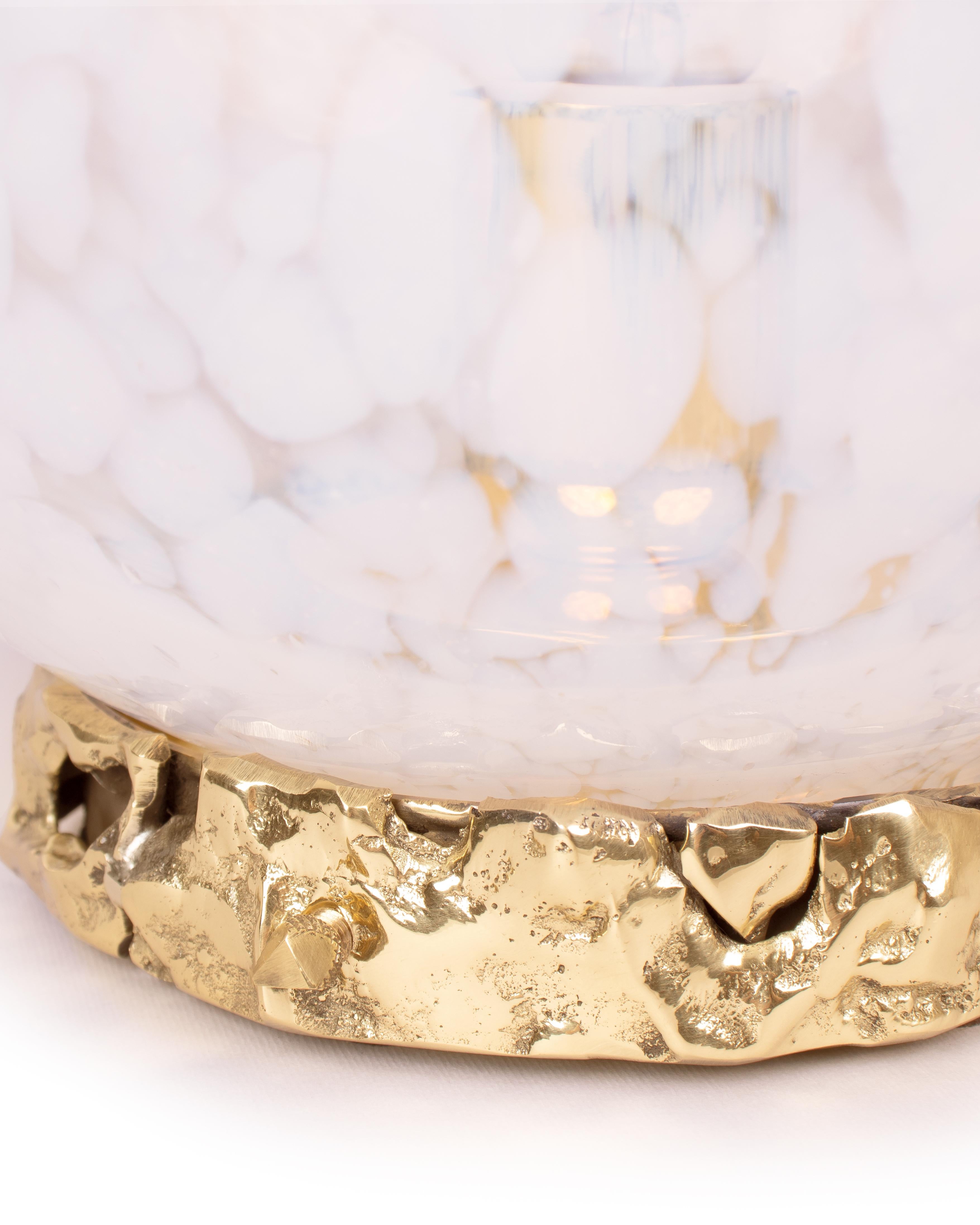 Lámpara Corona Opalina de Cristal de Murano by Stories Of Italy Hecho a mano en venta