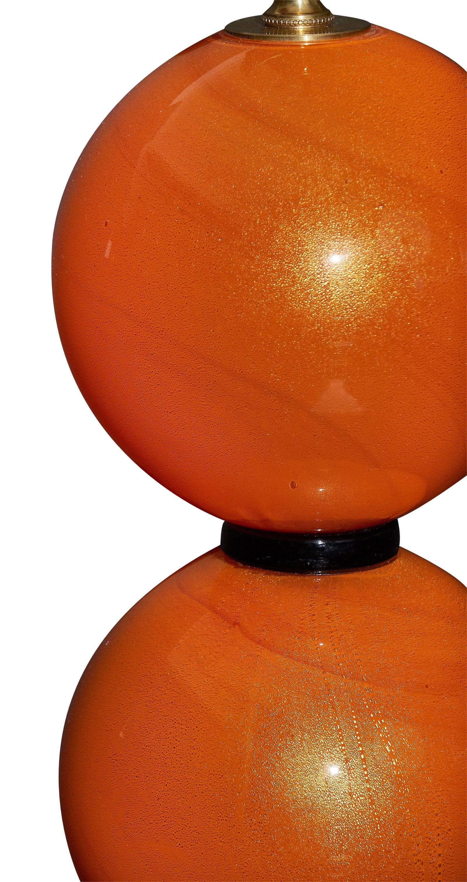 Orange Lampen aus Muranoglas im Zustand „Hervorragend“ im Angebot in Austin, TX
