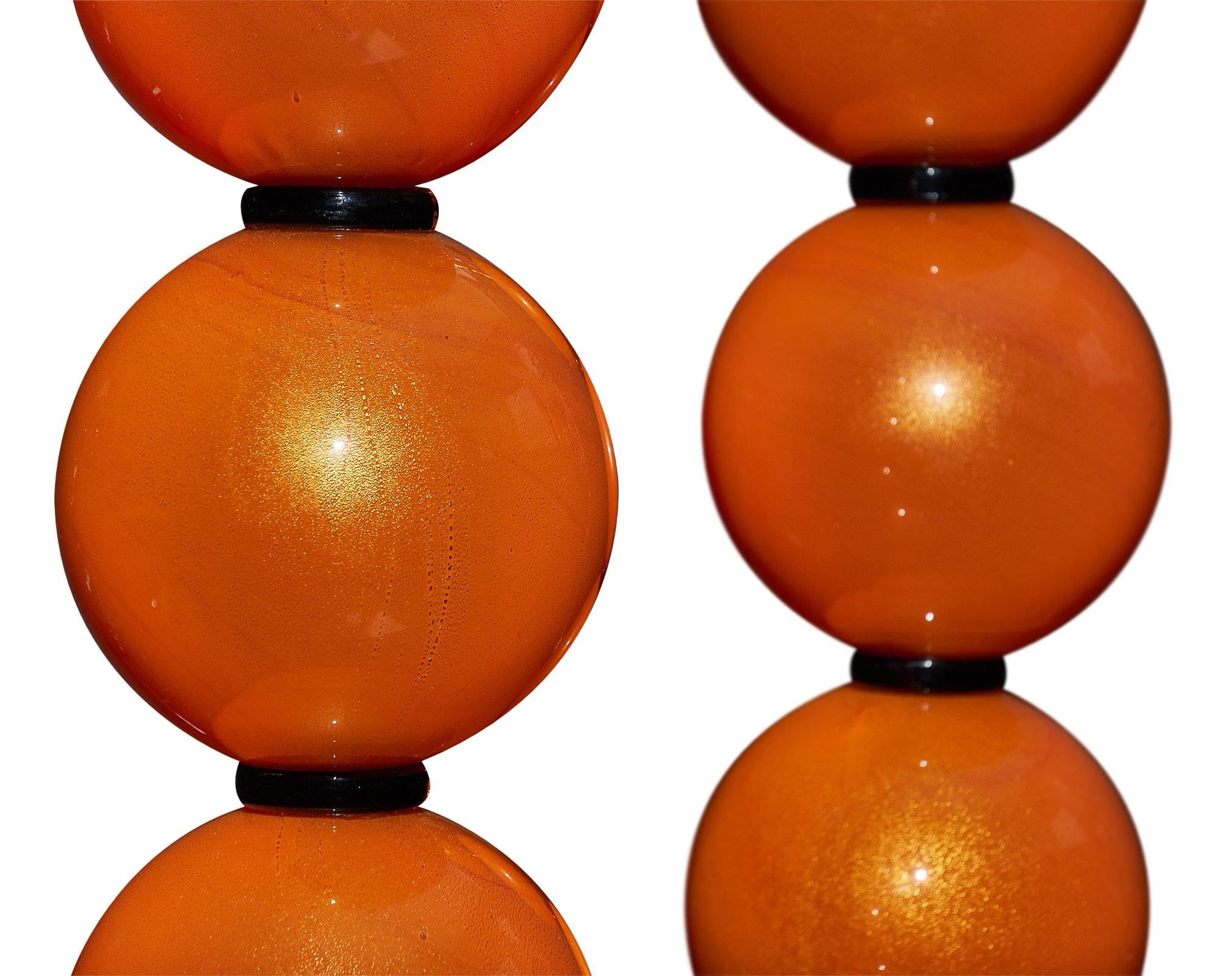 Orange Lampen aus Muranoglas (21. Jahrhundert und zeitgenössisch) im Angebot