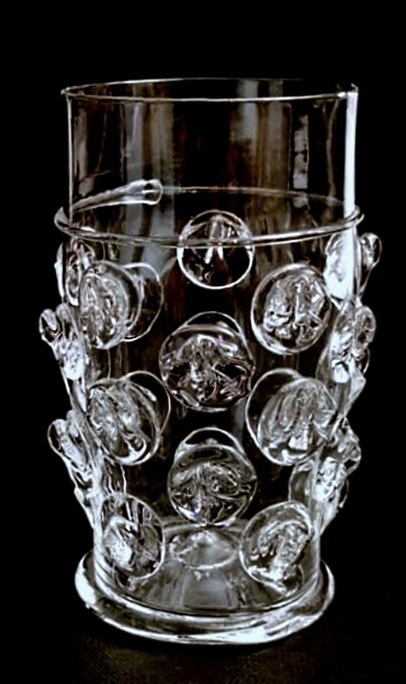 Murano Glass Pair of Vintage Italian Cocktail Glasses Signed Maestro Bon Aldo 5