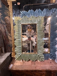 Murano Glass Palm Leaf Mirror