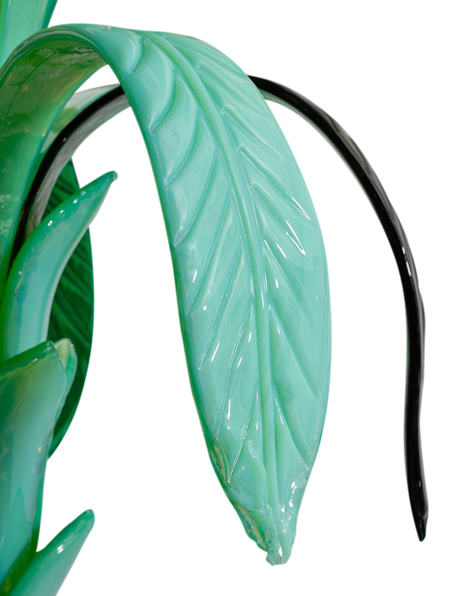 Mid-Century Modern Murano Glass Palm Tree Floor Lamp