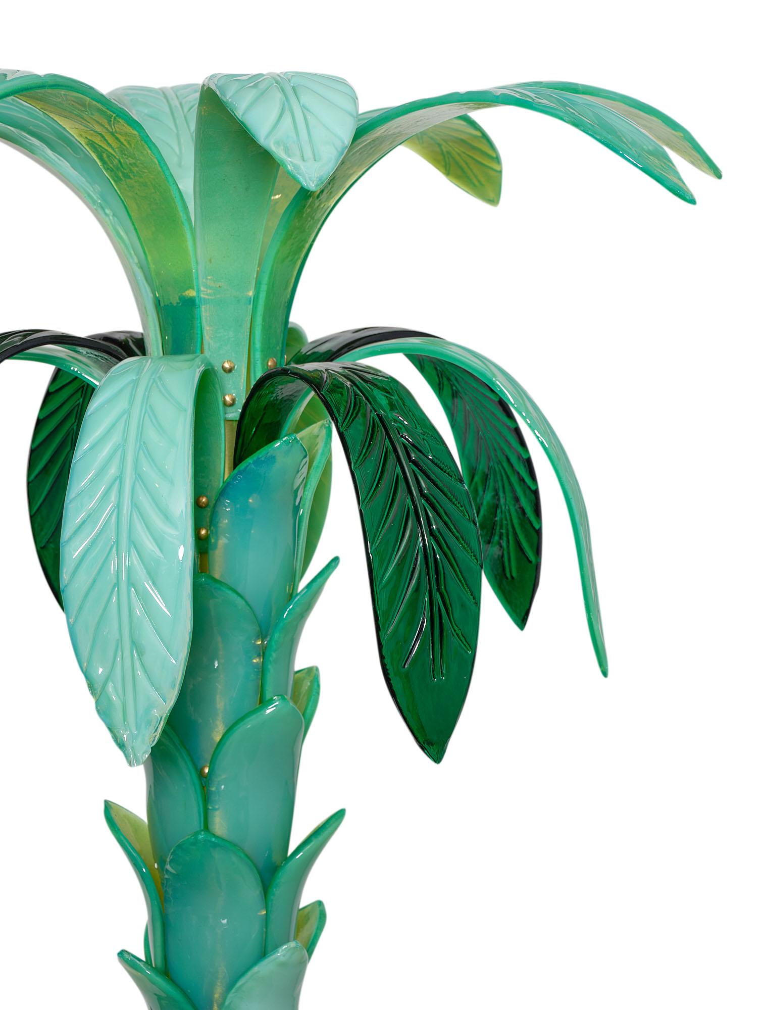Contemporary Murano Glass Palm Tree Floor Lamp