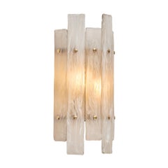 Sconcese in vetro di Murano con pannelli in alabastro