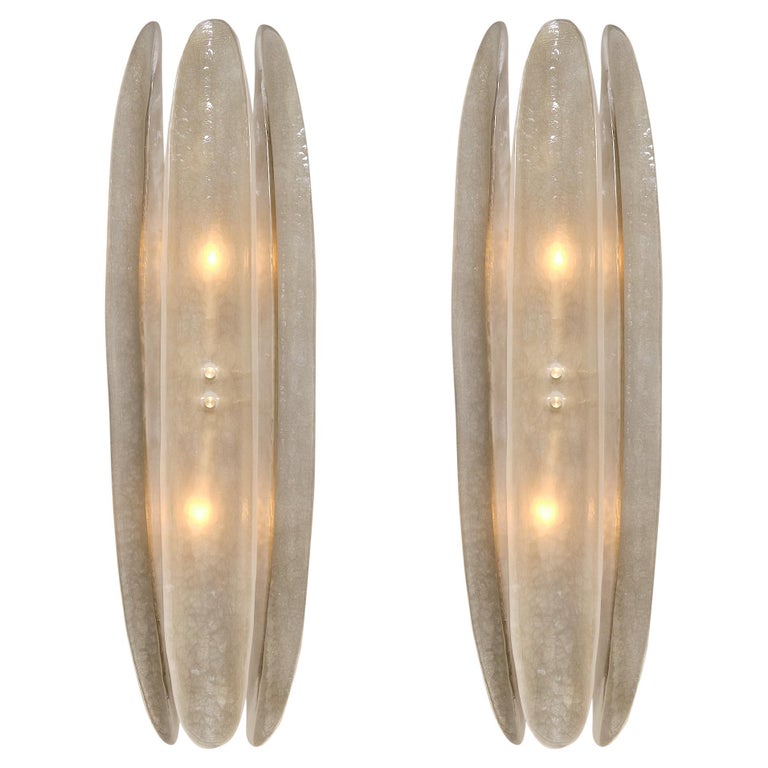 Murano-glass paneled sconces, new