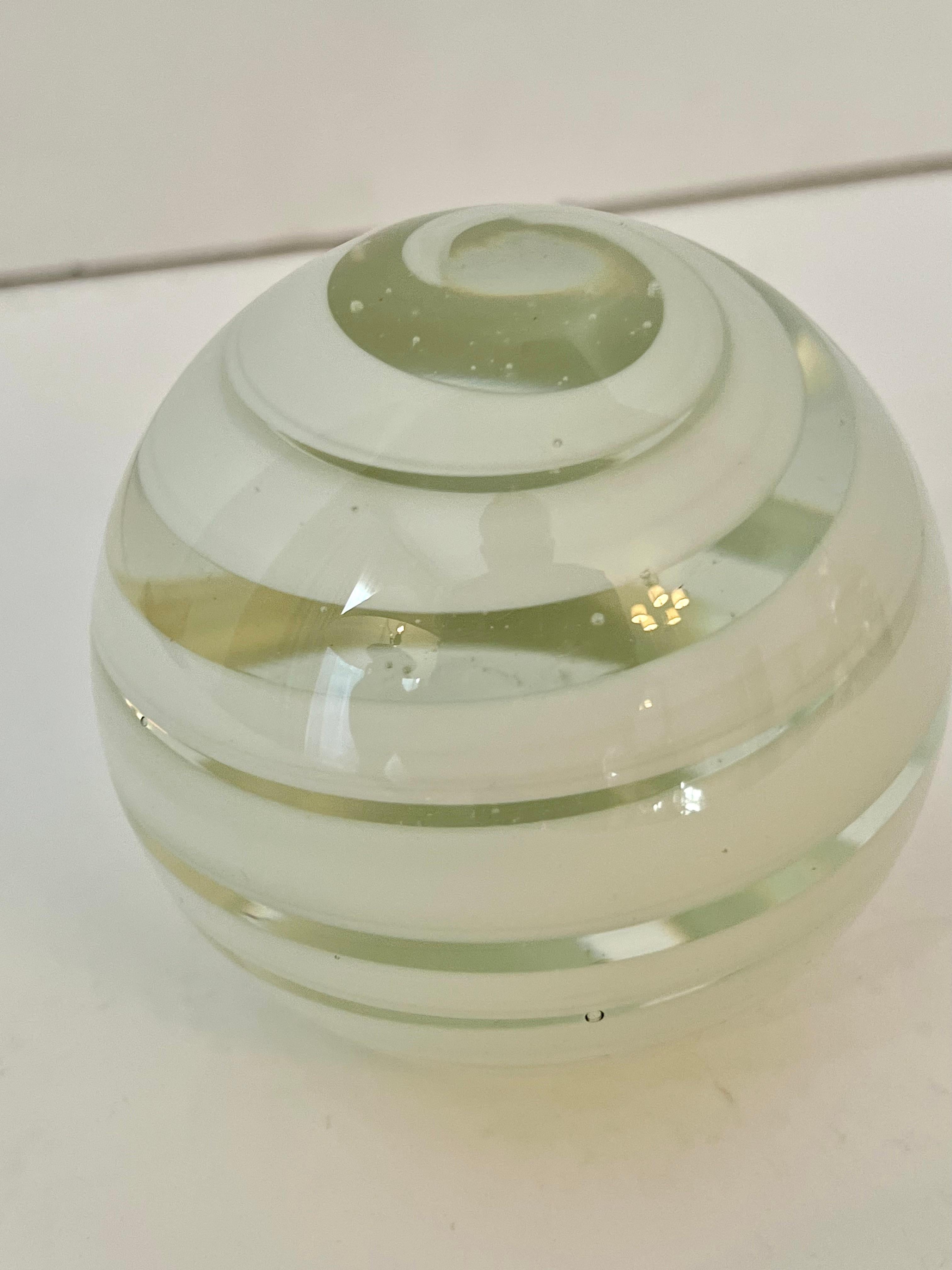 Paperweight with Swirl Details in the Style of Murano Glass  For Sale 1