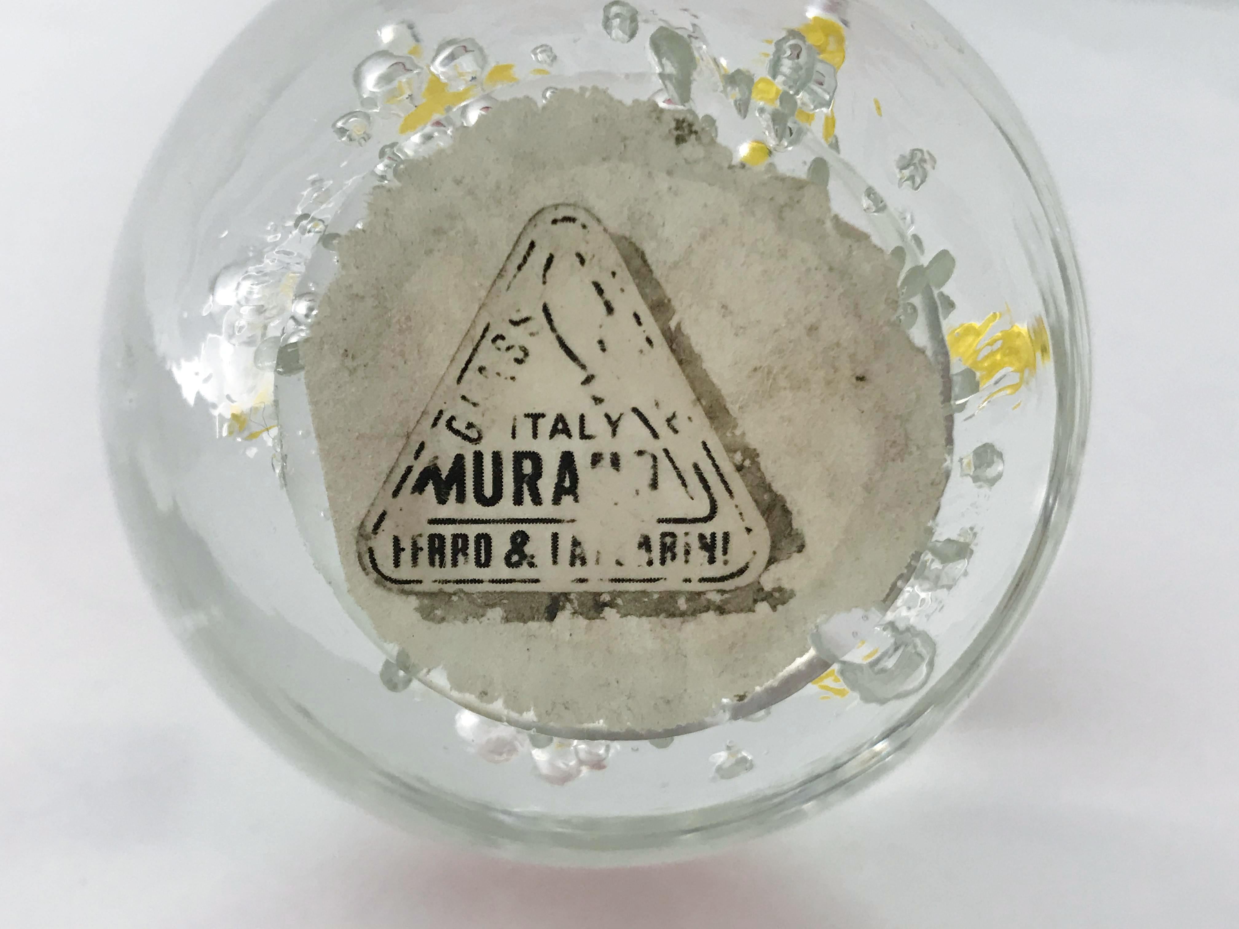 Mid-Century Modern Murano Glass Paperweight by Ferro & Lazzarini