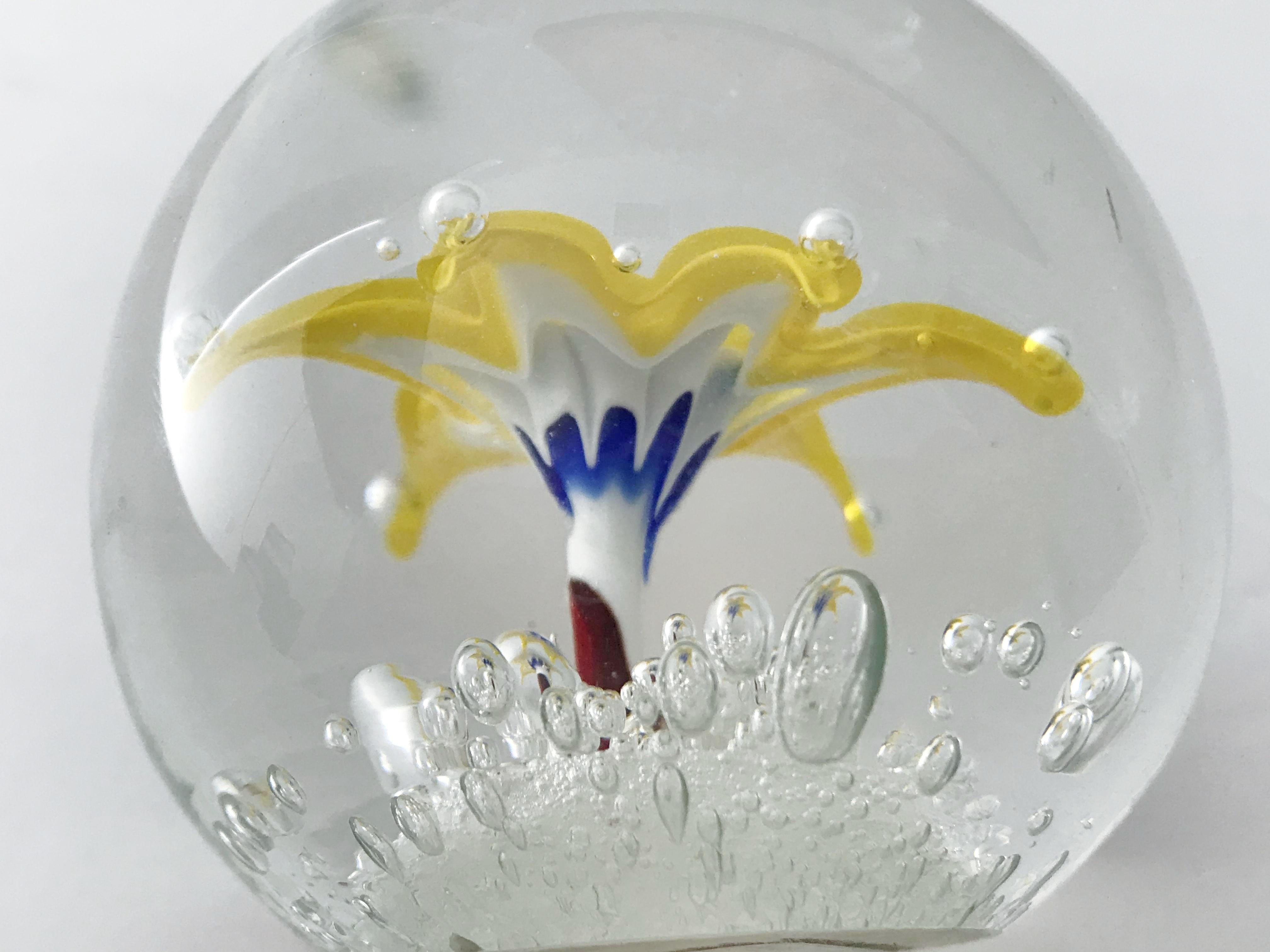 Italian Murano Glass Paperweight by Ferro & Lazzarini