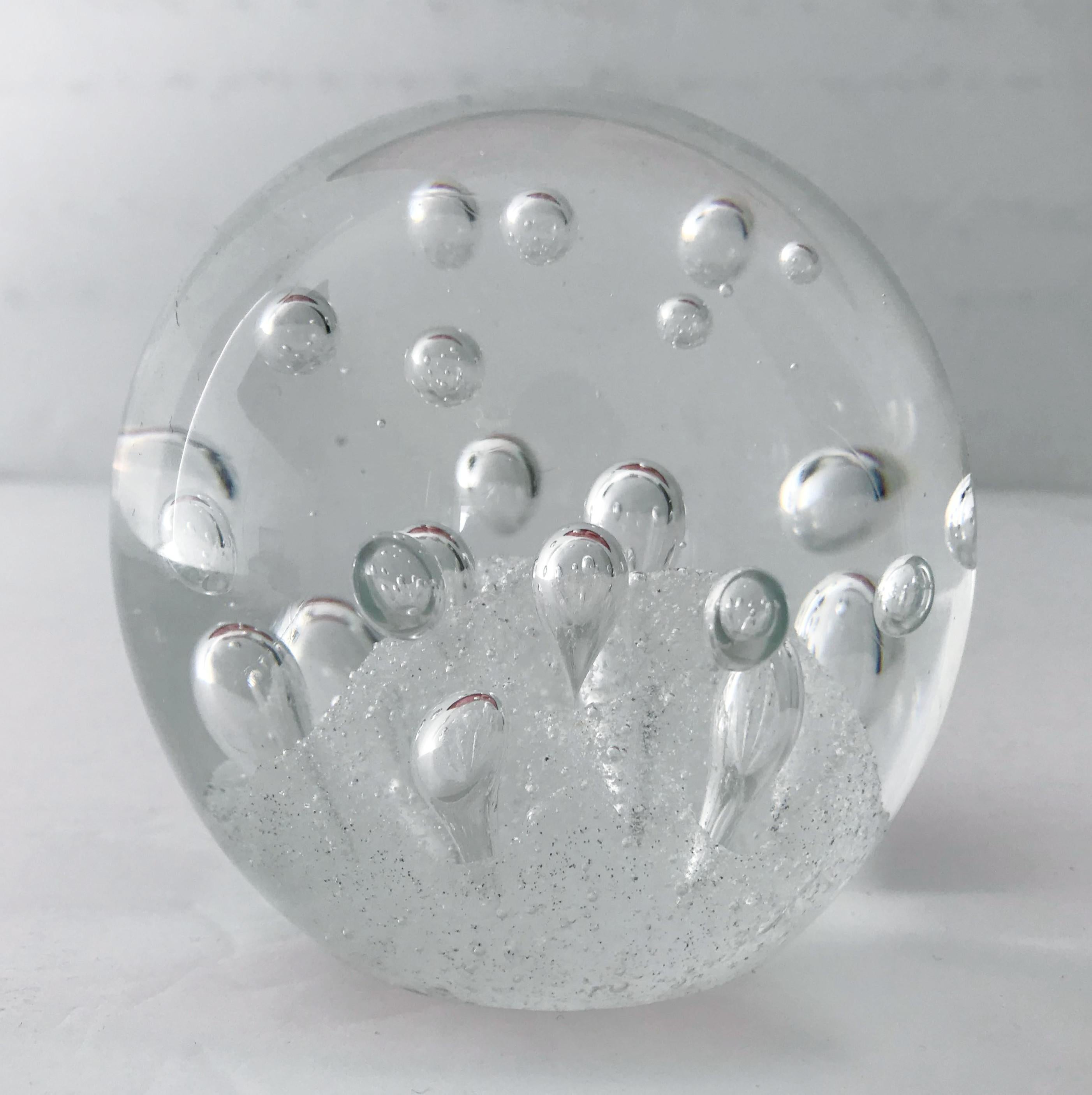 Vintage Italian clear Murano glass paperweight hand blown with bollicine technique / Made in Italy, circa 1960s
Measures: Diameter 3.75 inches
1 in stock in Palm Springs ON 50% OFF SALE for $299 !!
Order reference #: FABIOLTD G147
This piece makes