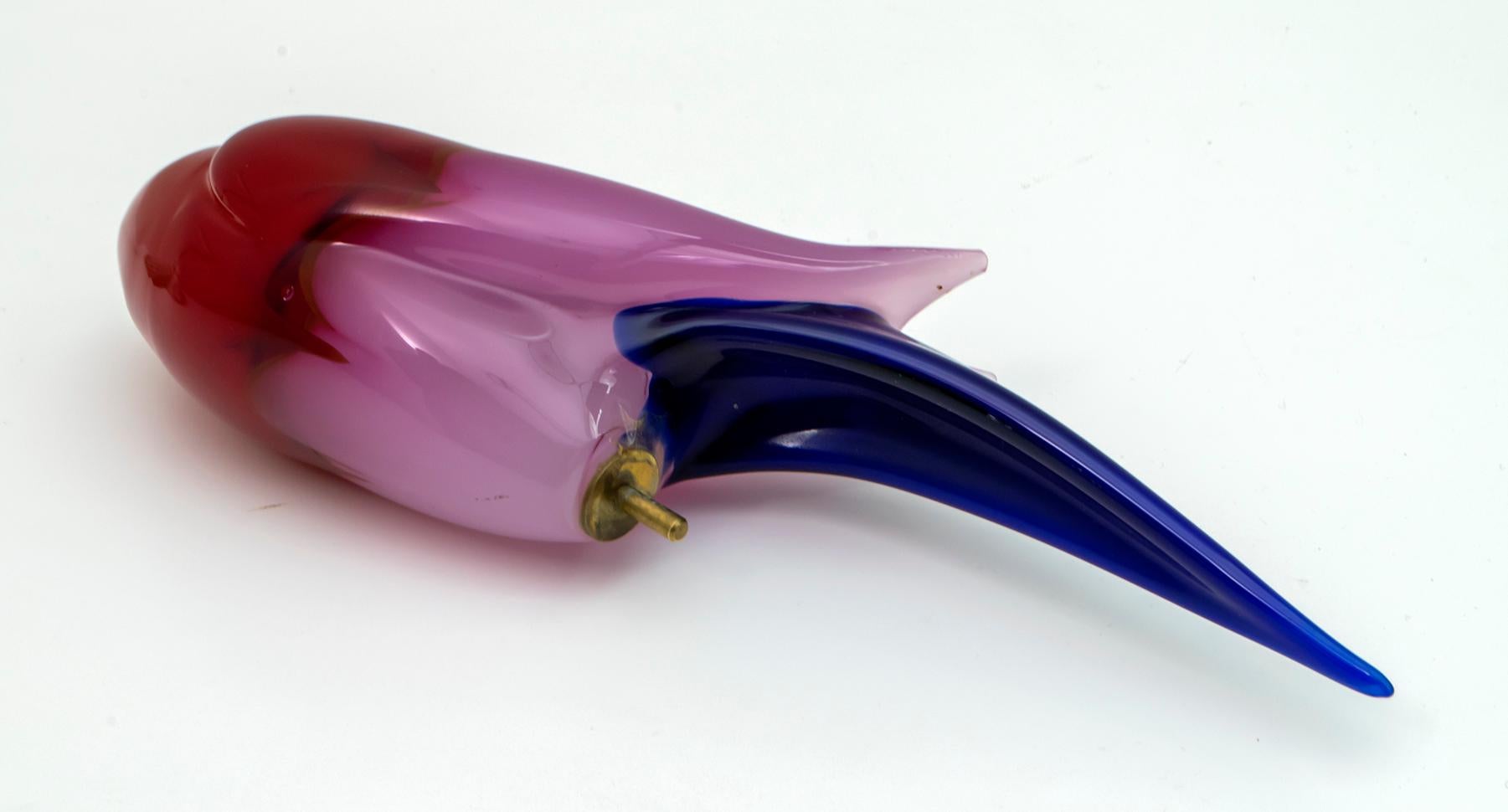 Murano Glass Parrot Sculpture by Arnaldo Zanella 5