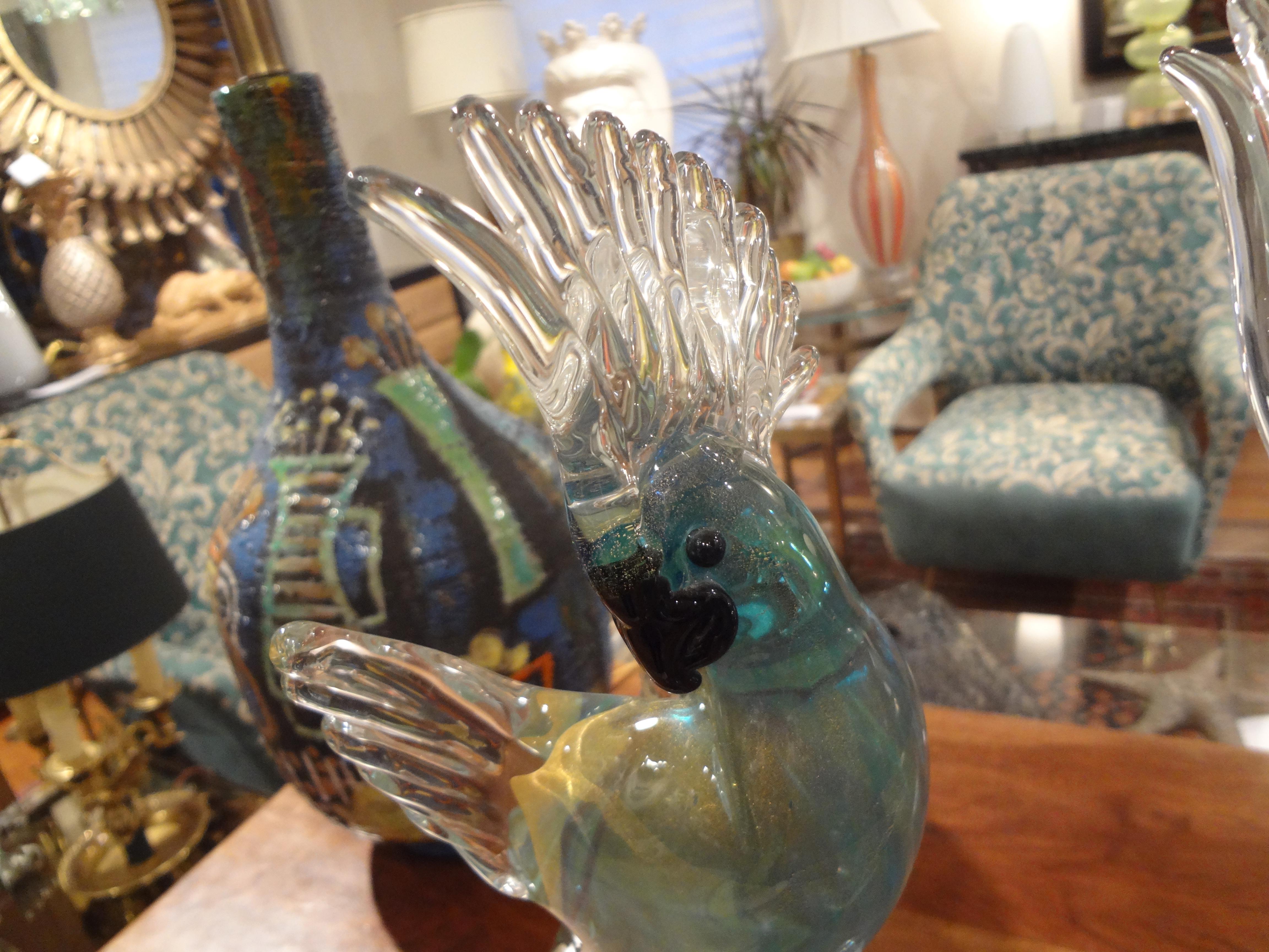 Murano Glass Parrot Sculptures In Good Condition In Houston, TX