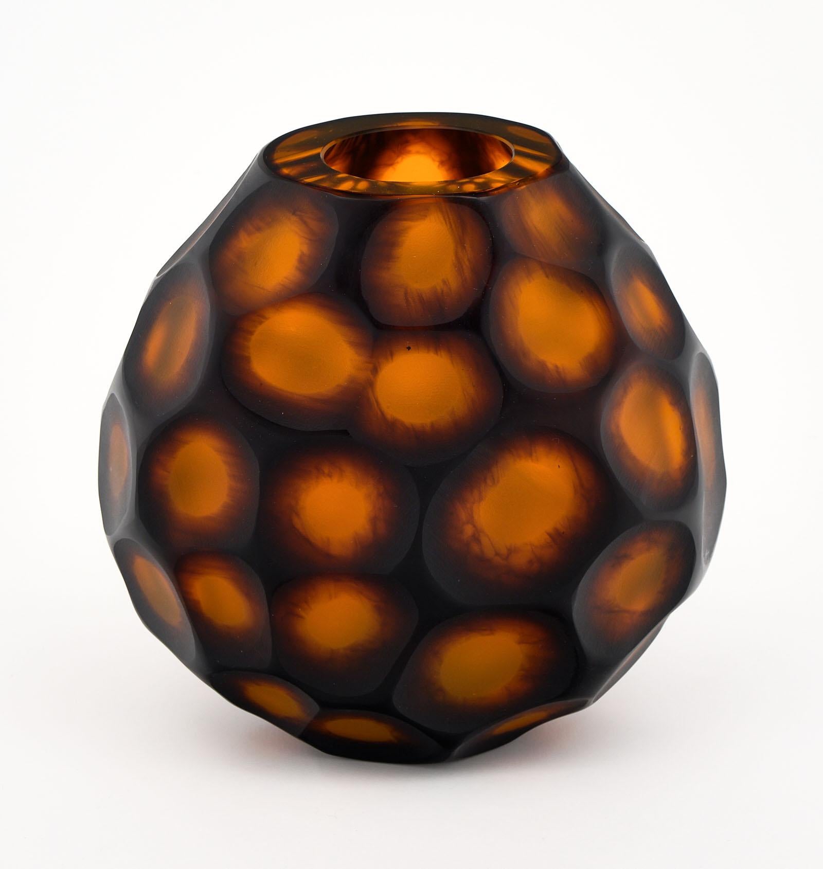 Murano Glass “Pavone” Vase In Excellent Condition In Austin, TX