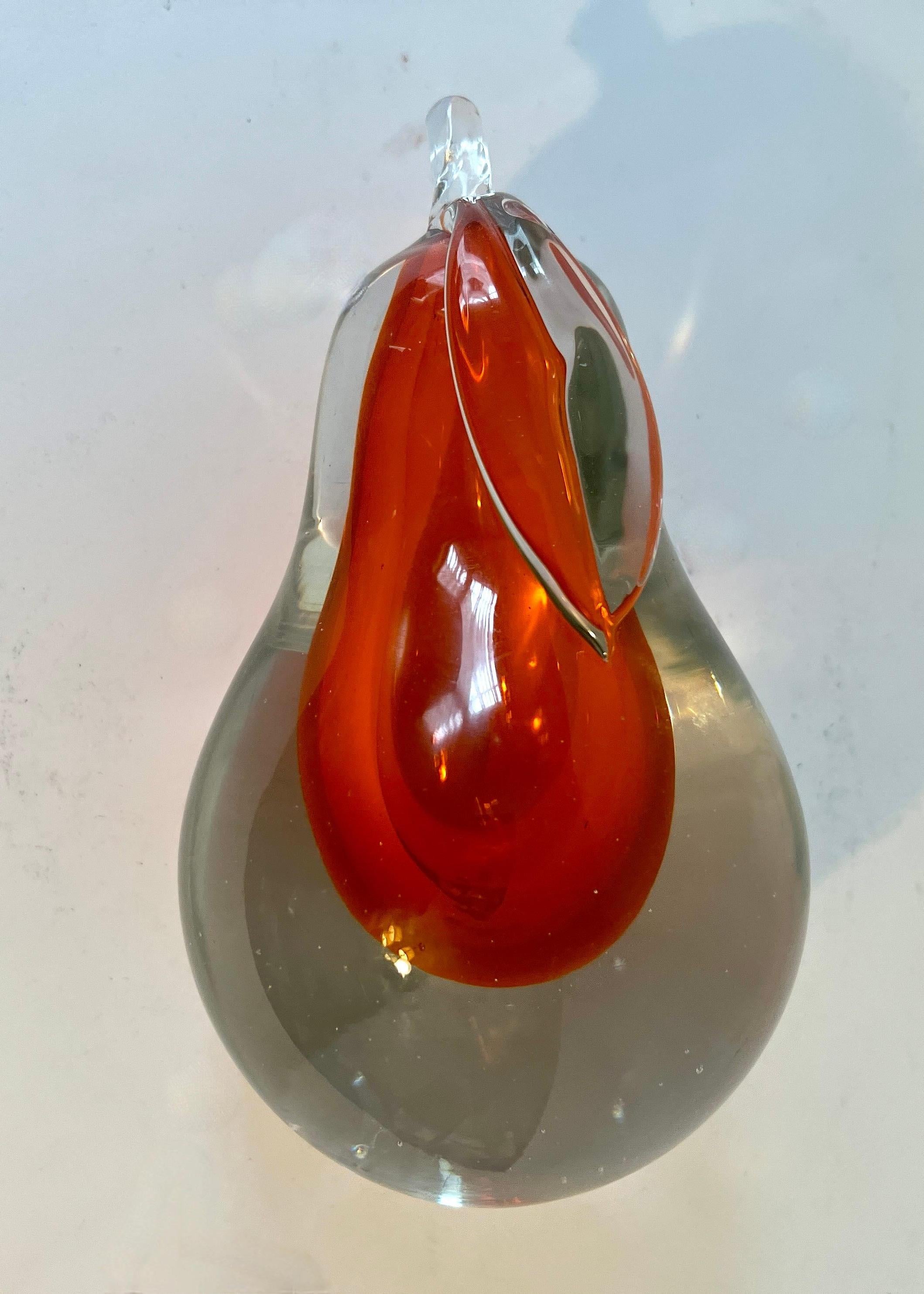 Murano Glass Pear Bookend Paperweight or Decorative Piece For Sale 2