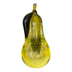 Murano Glass Pear Magnum Paperweight