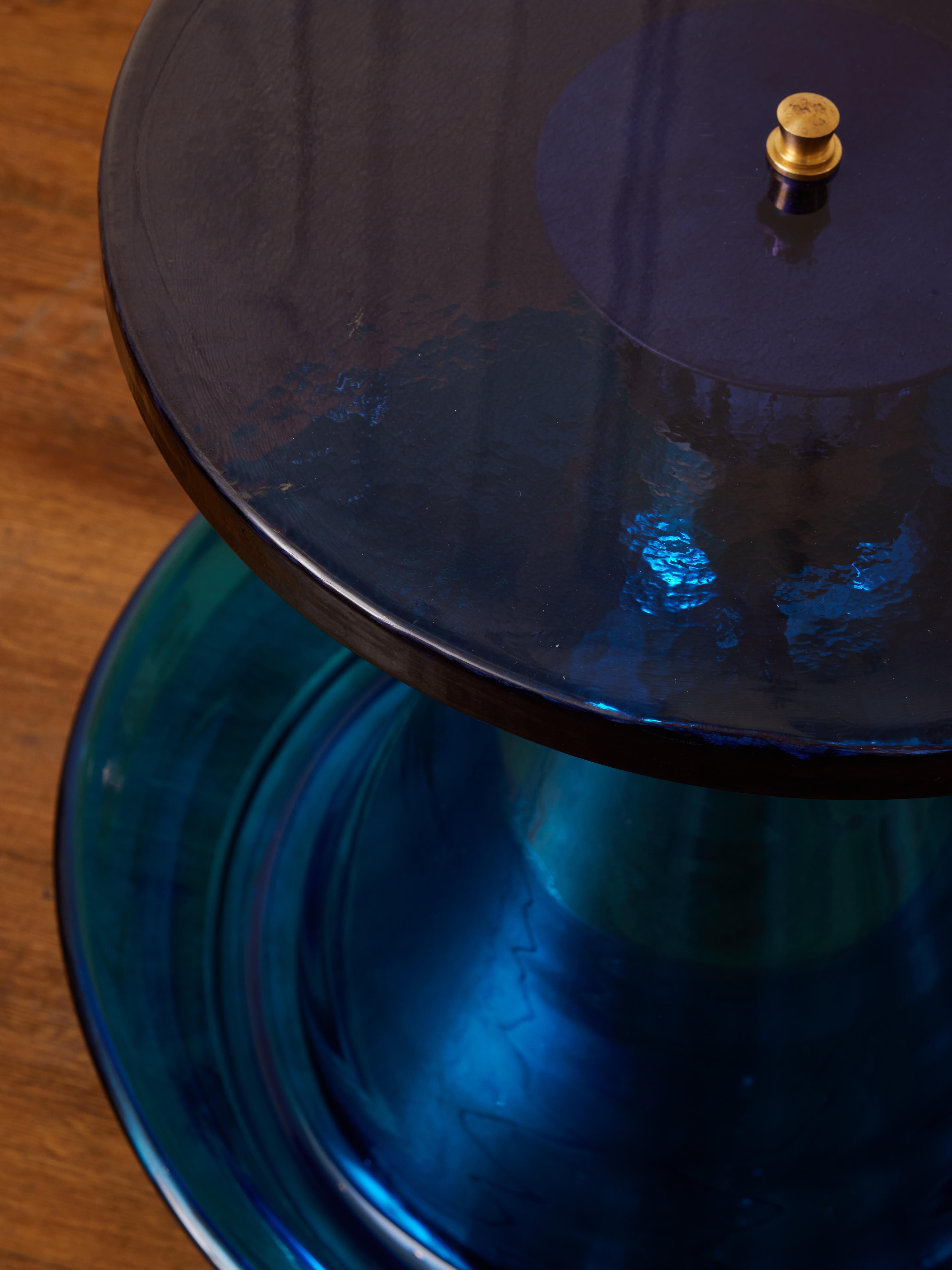 Contemporary Murano glass pedestal by Studio Glustin For Sale
