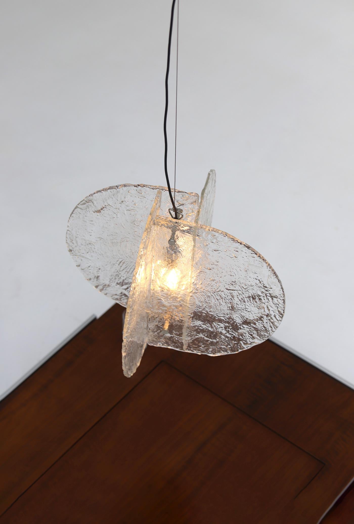 Pendentif en verre de Murano par Carlo Nason pour Mazzega, Italie, années 1960 en vente 2