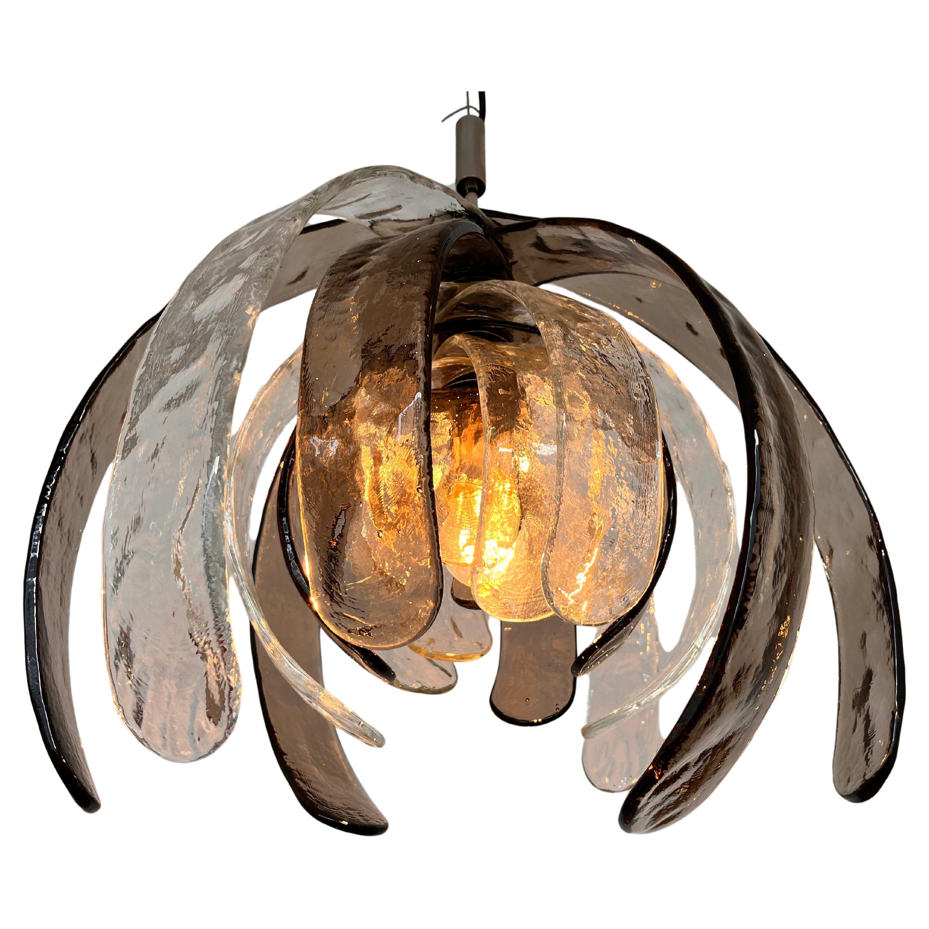 Murano Glass pendant/chandelier "Artichoke" by Carlo Nason for Mazzega - Italy For Sale