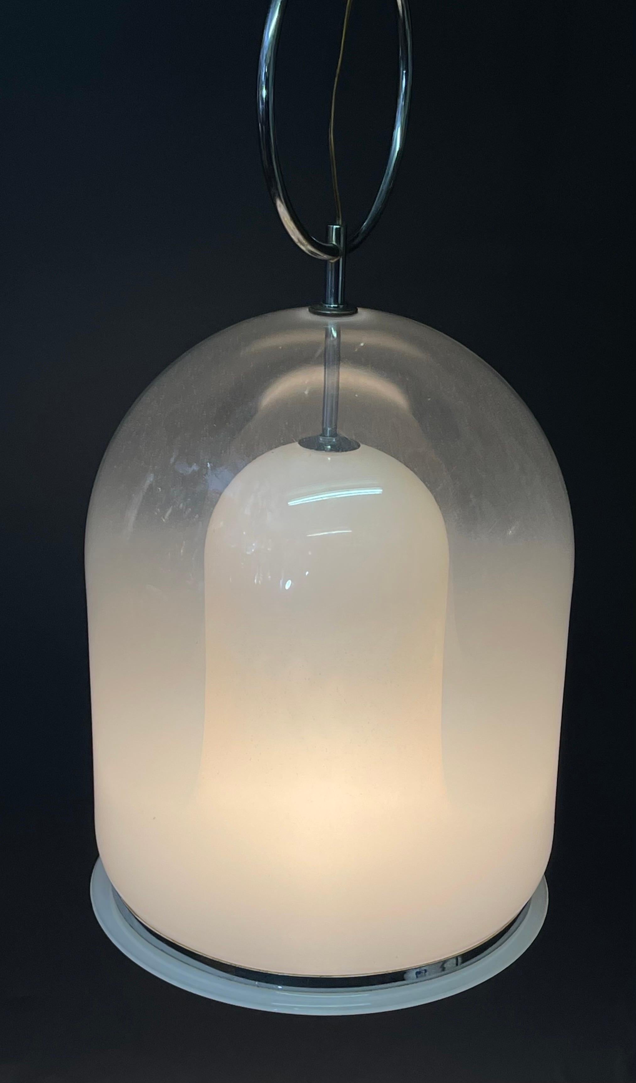 Murano Glass Pendant Chandelier attr. to Carlo Nason, Italy, circa 1960s In Excellent Condition For Sale In Wiesbaden, Hessen